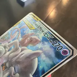 Pokemon Mewtwo & Mew GX TAG TEAM Full Art Promo Holo SM191 HP 270 Card - Image 3