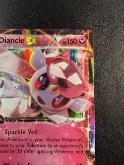 Diancie EX - 72/124 - XY Fates Collide Ultra Rare Holo Pokemon Card - NM - Image 3