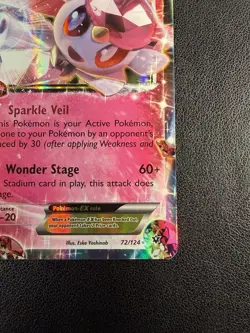 Diancie EX - 72/124 - XY Fates Collide Ultra Rare Holo Pokemon Card - NM - Image 4
