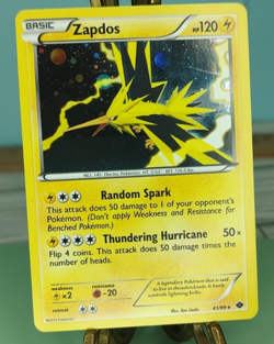 Pokemon Zapdos Holo Rare Next Destinies 41/99 Lightning Holo Trading Card TCG - Image 1