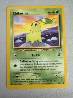 Pokemon Card - Neo Genesis 53/111 - CHIKORITA (common) - NM - Free Shipping - Image 1