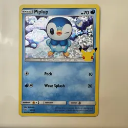 Piplup McDonalds Pokemon Promo HOLO Card 20/25 - 25th Anniversary - Image 1