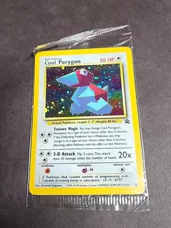Cool Porygon Holo Pokemon Card Game Black Star Promo Sealed Pokemon TCG - Image 1