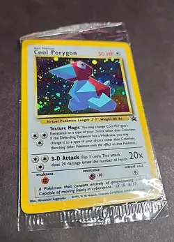 Cool Porygon Holo Pokemon Card Game Black Star Promo Sealed Pokemon TCG - Image 2