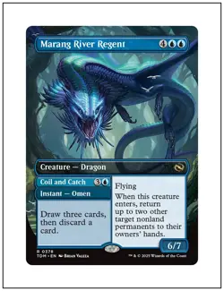 1x Marang River Regent, Borderless Art, Tarkir Dragonstorm, Magic MTG NM - Image 1