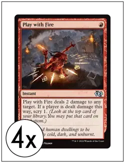 4x Play with Fire, Magic the Gathering, MTG NM - Image 1