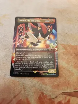 Shadow The Hedgehog Rainbow Foil Secret Lair MTG NM - Image 1
