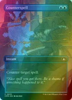 MTG - Counterspell - Borderless - CMM 630 - Foil - NM - Image 1