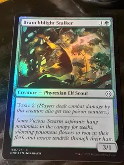 Branchblight Stalker FOIL , Phyrexia AWBO , NM , MTG ,FREESHIPPING - Image 2