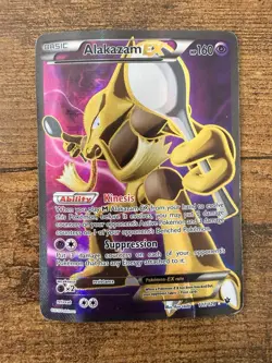 Pokemon Alakazam EX TCG Fates Collide Holo Full Art Ultra Rare Card 117/124 - Image 1