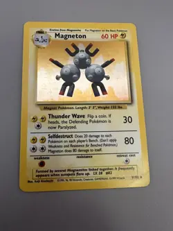 Pokemon TCG - Magneton Holo Base Set 9/102 - Rare - Image 1