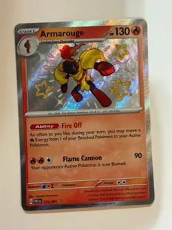Pokemon TCG Armarouge Scarlet & Violet Paldean Fates Holo Card 115/091 - Image 1
