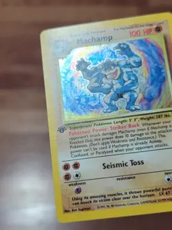 MP Pokemon Vintage COSMOS Holo Machamp 1st Edition CD-ROM Promo 8/102 WoTC - Image 3