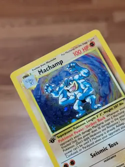 MP Pokemon Vintage COSMOS Holo Machamp 1st Edition CD-ROM Promo 8/102 WoTC - Image 5
