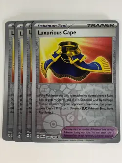 Pokemon TCG Paradox Rift 4x Playset Reverse Holographic Luxurious Cape 166/182 - Image 1
