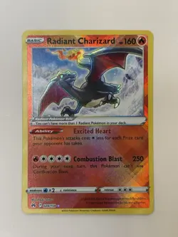 Pokemon Crown Zenith Radiant Charizard 020/159 Shiny Ultra Rare Pack Fresh NM - Image 1