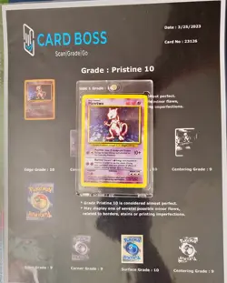 Pokemon TCG Mewtwo Base Set 10/102 Holo Unlimited Holo Rare Graded 10 - Image 2