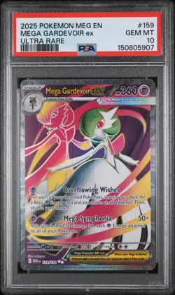 POKEMON 2025 Mega Evolution Ultra Rare MEGA GARDEVOIR EX #159 PSA 10 Gem Mint - Image 1