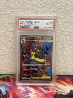 Mega Lucario EX 160/132 Full Art Ultra Rare Mega Evolution Pokemon TCG - Image 1