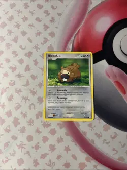Pokemon - DAMAGED - Bidoof - 70/130 - Common - Diamond and Pearl HP - Image 1