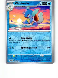 Wartortle 008/165 Uncommon 151 Pokemon Reverse Holo Lightly Played TCG - Image 1