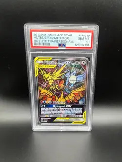 Pokemon Moltres Zapdos Articuno GX Full Art Promo SM210 Hidden Fates PSA 10 MINT - Image 1