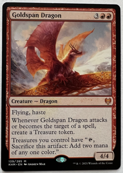 Goldspan Dragon Kaldheim Regular Mythic #139 - Image 1