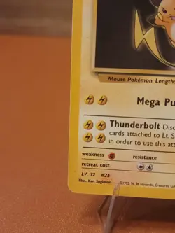 Lt. Surge's Raichu - 28/132 - Pokemon Gym Heroes Unlimited Rare DMG CREASED - Image 5