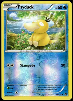 Psyduck 16/122 Common BREAKpoint Pokemon Reverse Holo NM - Image 1
