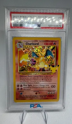 PSA 10 Charizard 4/102 – Celebrations Holo – 25th Anniversary – GEM MINT Pokemon - Image 1