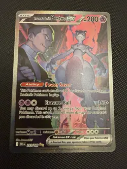 Pokemon TCG Team Rocket's Mewtwo EX 231/182 Destined Rivals SIR - Image 1