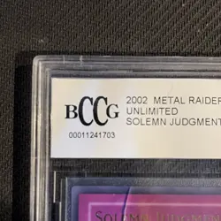 Konami Yu-Gi-Oh! Solemn Judgment Metal Raiders 2002 Ultra Rare Foil BCCG 10 Trap - Image 3