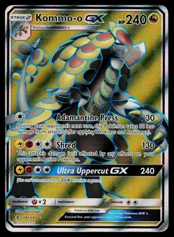 Pokemon Card Guardians Rising Kommo-o GX (Full Art) 141/145 Ultra Rare Holo - Image 1