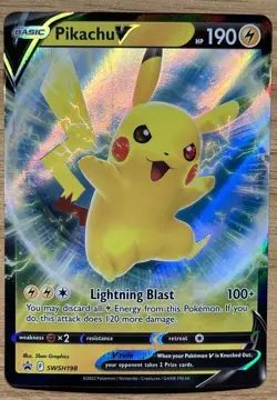 Pikachu V SWSH198 SWSH: Sword & Shield Promo Cards Holo NM - Image 1