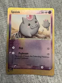Pokemon Card TCG Spoink Reverse Holo EX Dragon 74/97 - LP - Image 1
