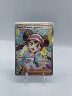Pokemon TCG Rosa's Encouragement Perfect Order 123/088 SAR Holo Trainer Card - Image 1