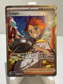 Pokemon TCG Trainer Crispin 164/142 Stellar Crown Ultra Rare Holo Card - Image 1