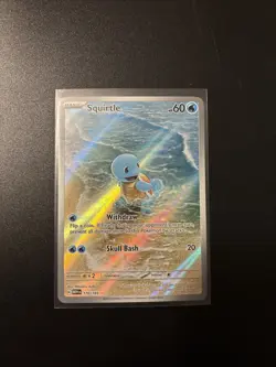 Pokemon TCG Squirtle 170/165 Scarlet & Violet 151 Illustration Rare Holo Card - Image 1