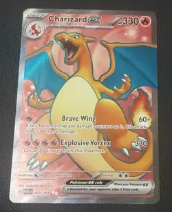 Charizard EX Ultra Rare Card 183/165 Scarlet & Violet 151 NM-Mint Condition - Image 1