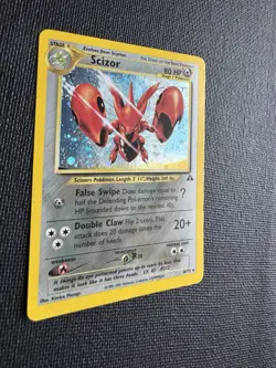 Scizor 10/75 Holo Rare Neo Discovery WOTC 2001 Pokemon Card Vintage - Image 3