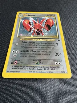 Scizor 10/75 Holo Rare Neo Discovery WOTC 2001 Pokemon Card Vintage - Image 4