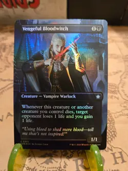 MTG Vengeful Bloodwitch Foundations Regular Borderless Foil Uncommon NM - Image 1