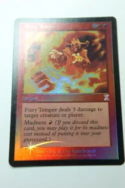 MTG Fiery Temper x1-Foil -Time Spiral Timeshifted-Lightly Played - Image 1