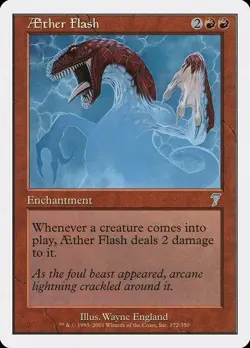 Aether Flash 1x MtG Seventh Edition 7th SP/NM - Image 1
