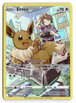 Pokemon Brilliant Stars Trainer Gallery Eevee TG11/TG30 Holo Holo - Image 1