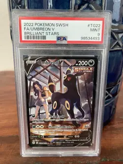 2022 Pokemon Brilliant Stars Umbreon V TG22 Trainer Gallery MINT PSA 9 - Image 1