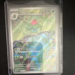 Pokemon Ivysaur 167/165 Scarlet & Violet 151 Illustration Rare Holo HP 100 - Image 1