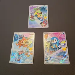 Pokemon First Partner Ascended Illustration Sinnoh Set Chimchar Turtwig Piplup - Image 1