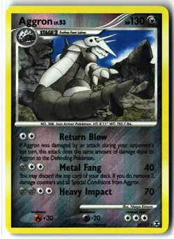 Aggron ⭐ 14/111 Reverse Holo Rare Rising Rivals 2009 Pokemon NM/LP - Image 1