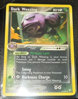 Pokemon Dark Weezing 42/109 Team Rocket Returns Uncommon English LP - Image 1